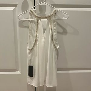 NWT Marciano Los Angeles white beaded tank top
